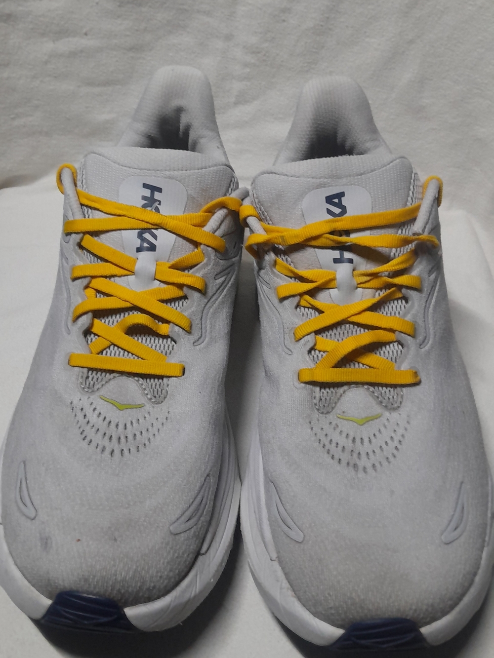 Hoka Women's Athletic Shoes in Gray & Yellow  Size 12.5